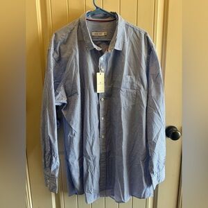NWT Arturo Calle Shirt  Blue button down Long Sleeve Dress Shirt XXXL 3xl